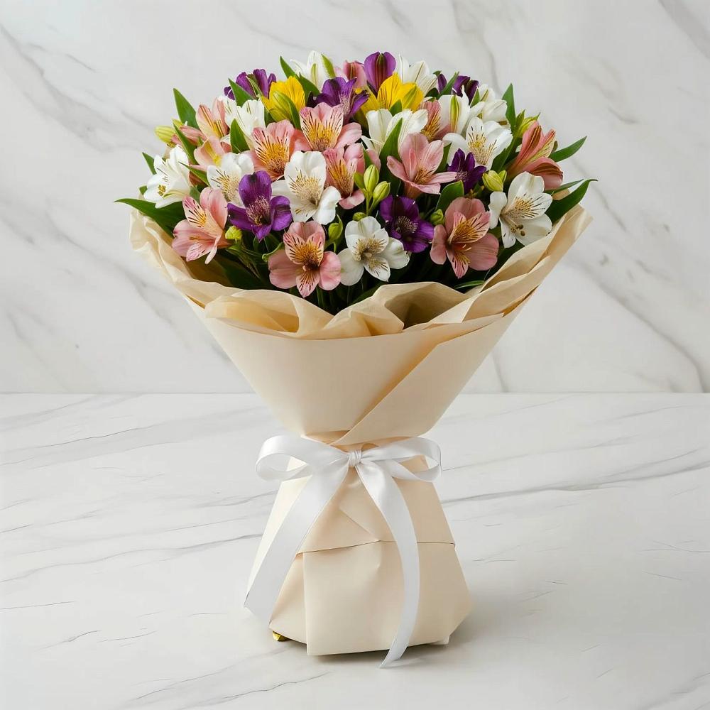 Букет цветов из: Альстромерии в Саянске