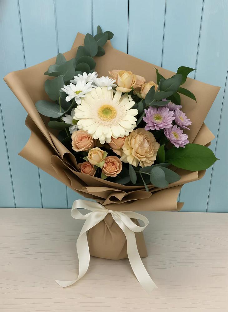 Букет цветов из: Герберы и Хризантемы в Саянске