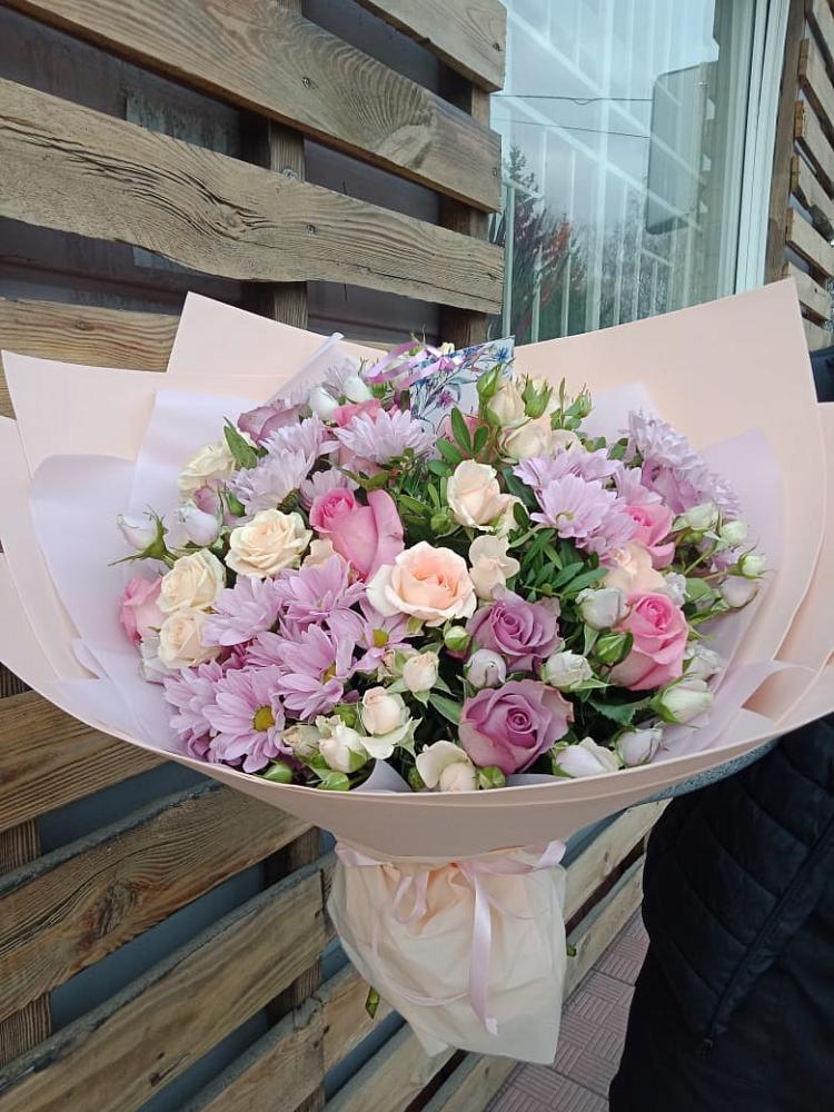 Букет цветов из: Розы и Хризантемы в Саянске