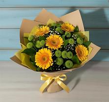 Букет цветов из:  Герберы и Хризантемы в Саянске
