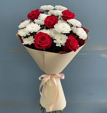 Букет цветов из:  Розы и Хризантемы в Саянске