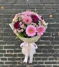 Букет цветов из:  Герберы и Хризантемы в Саянске
