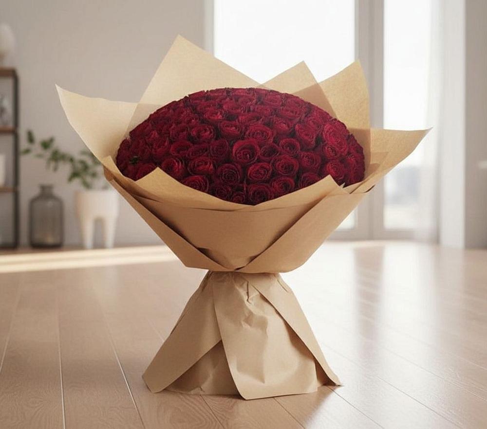 Букет 101 Красная роза в Саянске