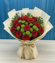 Букет цветов из:  Розы и Хризантемы в Саянске