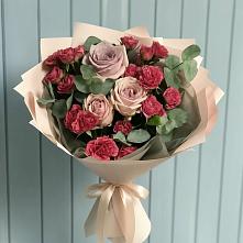 Букет цветов из:  Гвоздики и Розы #REPLACE_PRED# Саянске